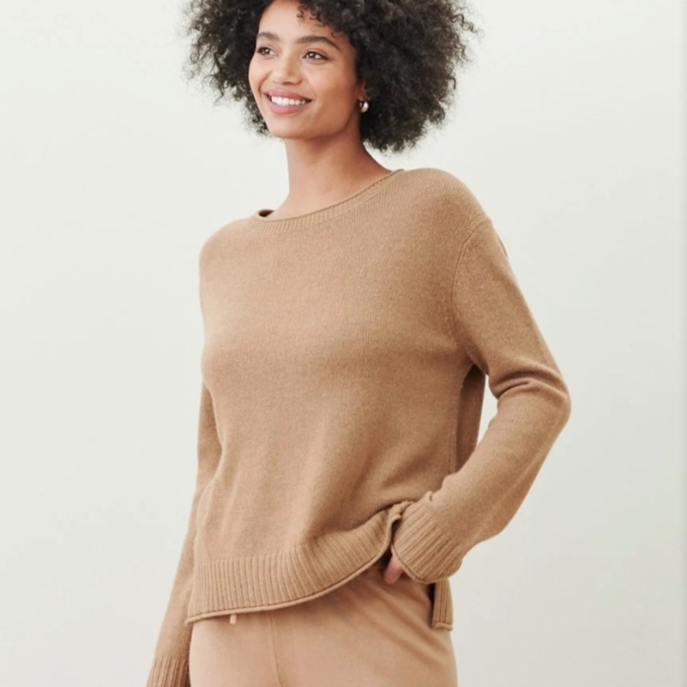 Jenni Kayne Everyday Sweater in Dark Camel XS